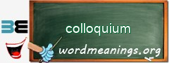 WordMeaning blackboard for colloquium